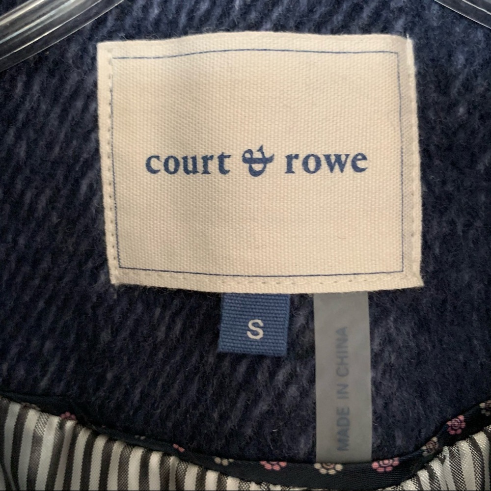 Court & Rowe Blair Coat Blue Double Breasted Twill - Picture 8 of 12